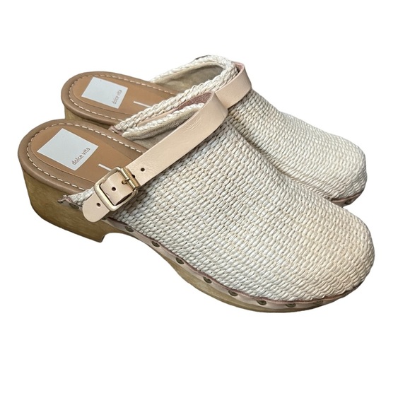 Dolce Vita Carlee Clogs in Tann/Natural Raffia Size 9 - Picture 4 of 15